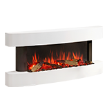 Gazco eStudio Cerreto 140 Wall Mounted Suite with Oak log effect electric fire berkshire