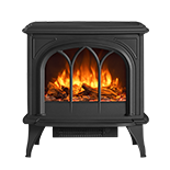 Gazco Huntingdon 40 Electric stove with Tracery Door with Log & Pebble fuel effect and Amber flame setting electric stove Berkshire