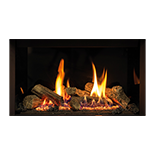 Gazco Riva 2 600 Edge with EchoFlame Black Glass Lining gas fire berkshire