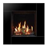 Gazco Riva2 400 Icon XS EchoFlame Black Glass gas fire berkshire