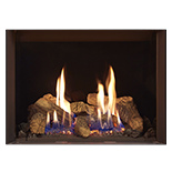 Gazco Riva2 500 Edge & EchoFlame Black Glass linings gas fire berkshire