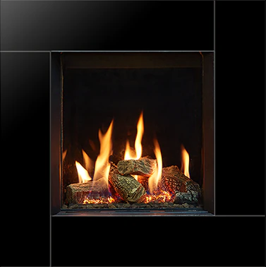 Gazco Riva2 400 Icon XS EchoFlame Black Glass