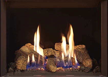 Gazco Riva2 500 Edge & EchoFlame Black Glass Linings