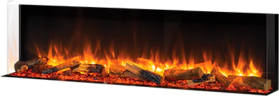 Gazco eReflex 150RW Logs 3 Sided