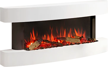 Gazco eStudio Cerreto 140 Wall Mounted Suite with Oak Log Effect