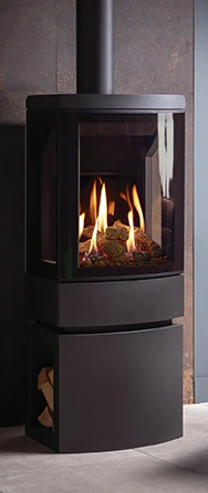 Gazco Loft Gas Stove with Steel Log Store