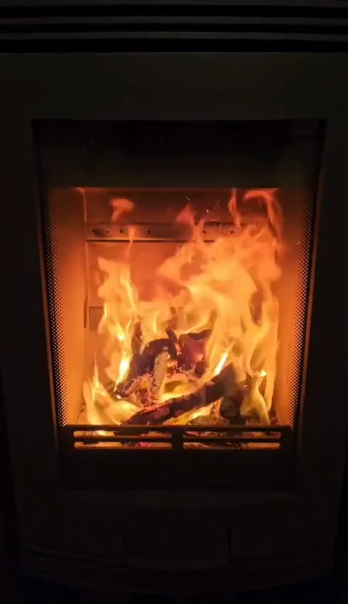 Flames in close-up